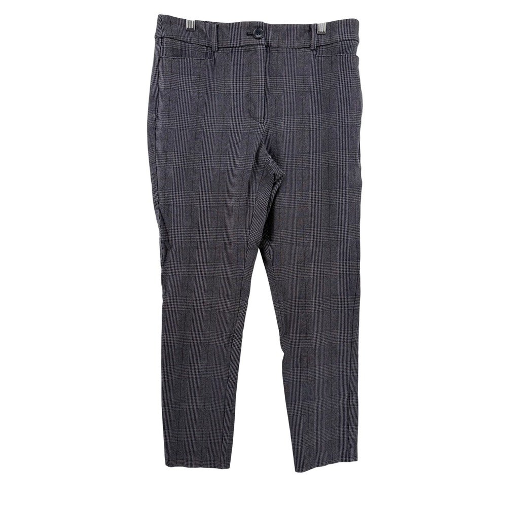 LOFT Curvy Skinny Grey Plaid Trousers Pants Womens Size 8T Tall Professional